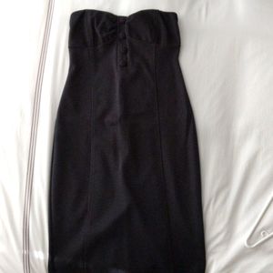 Black strapless dress